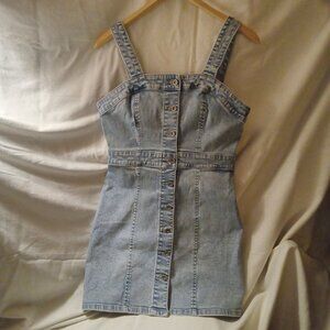 Adorable Arizona Jean Co Denim Button Front Jumper, Size M